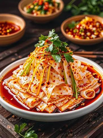 小時候常吃的咱家自制涼皮做法來了: 1. 揉